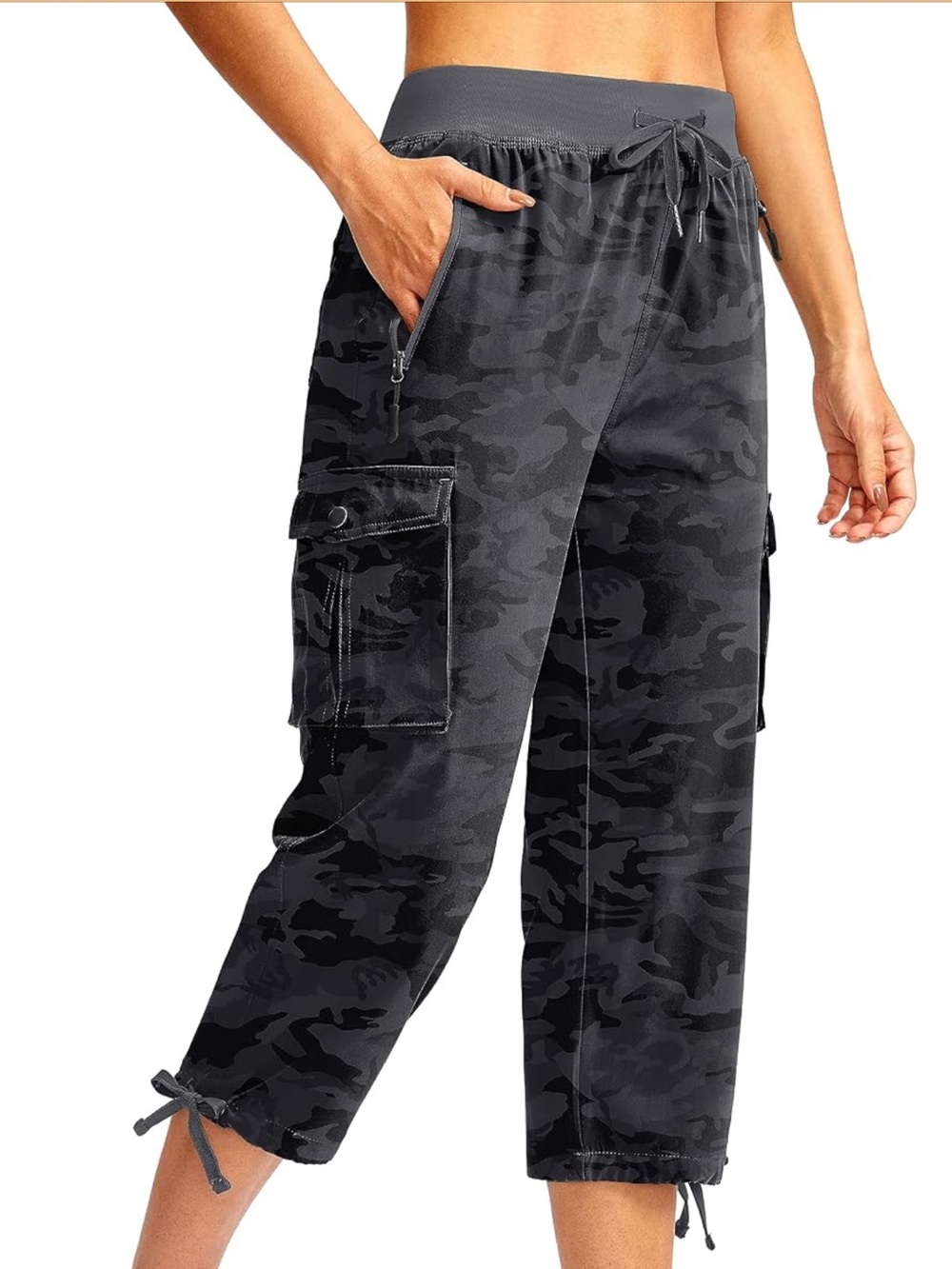 NWT Cargo Jogger Pants - Black Camo